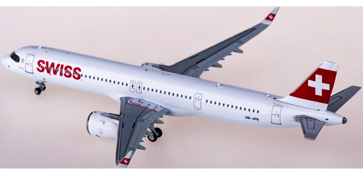 1:400 JC Wings EW421N008 Swiss Airbus A321neo HB-JPB+Free Tractor