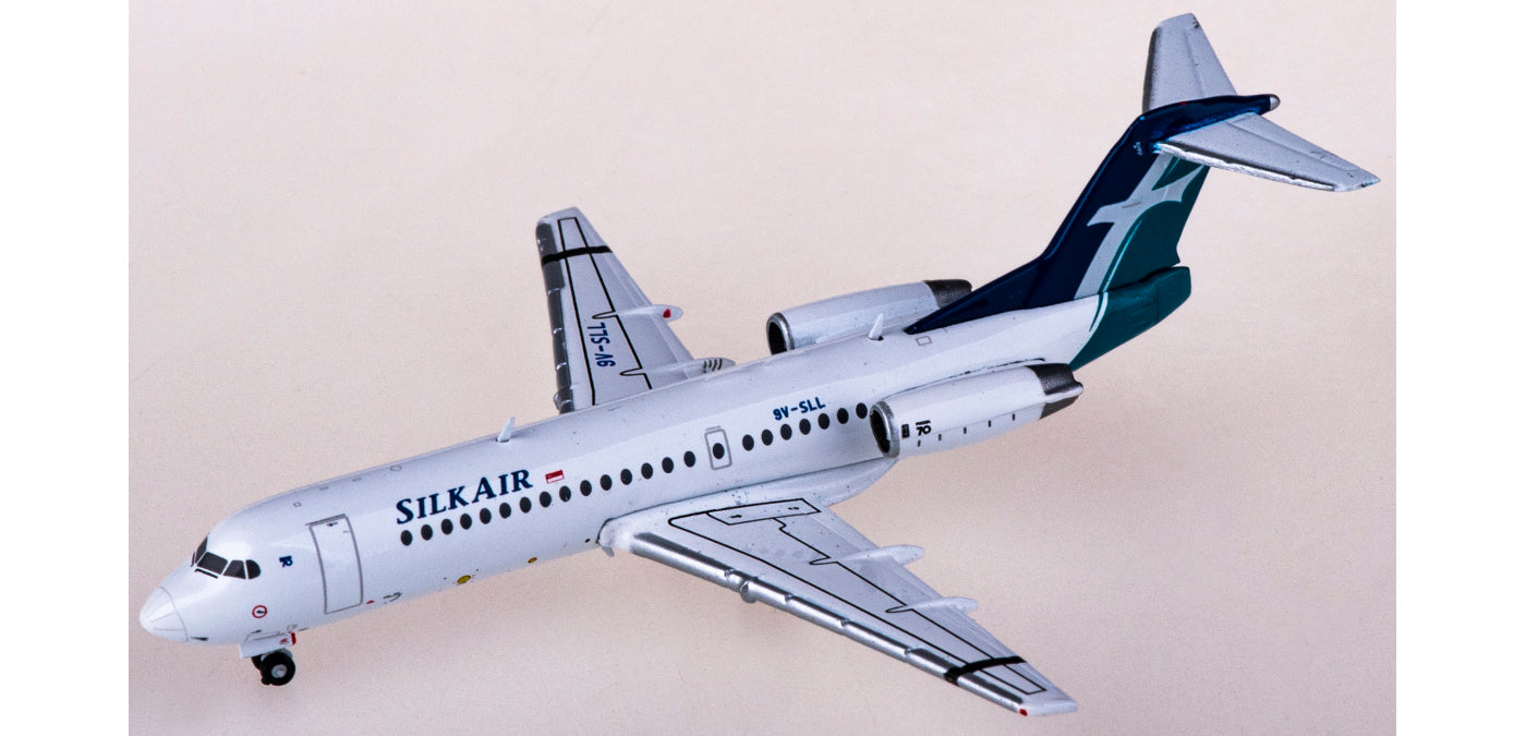 1:400 JC Wings EW4F70001 SilkAir Fokker 70 9V-SLL+Free Tractor