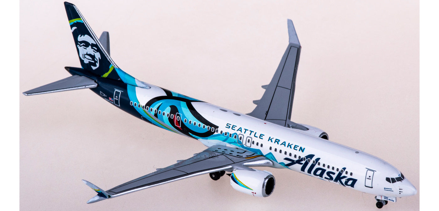 1:400 AeroClassics BBX41636 Alaska Airlines Boeing 737 MAX 9 N915AK Aircraft Model+Free Tractor