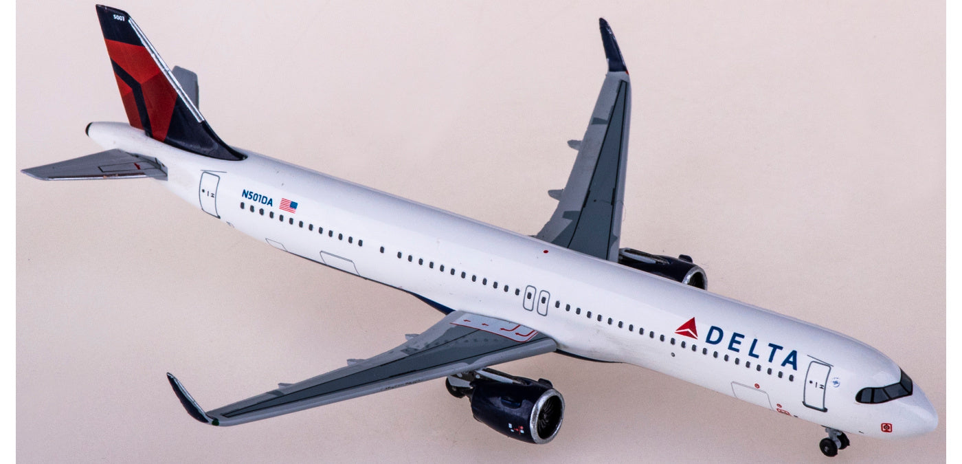 1:400 AeroClassics BBX41638 Delta Air Lines Airbus A321neo N501DA Aircraft Model+Free Tractor