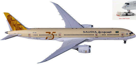 1:400 NG Models NG55077 Saudia Boeing 787-9 HZ-ARE ""75years+Free Tractor