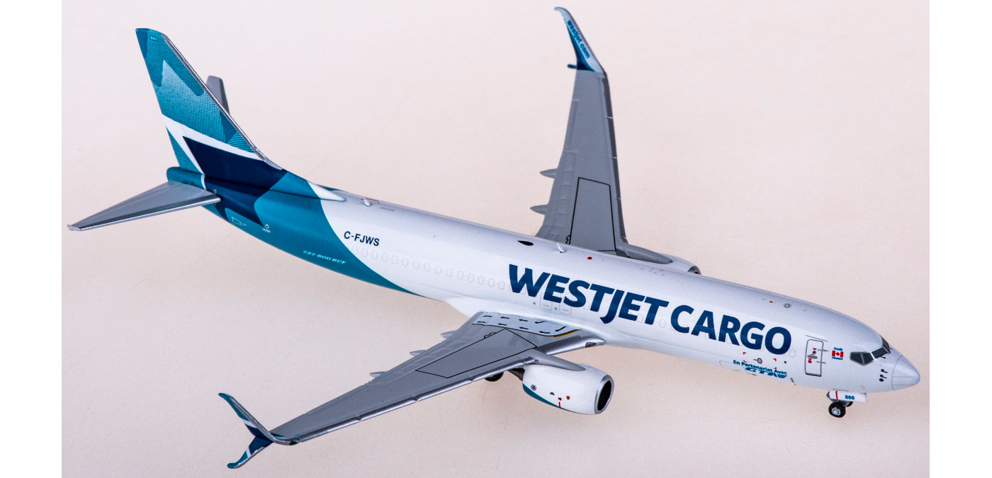 1:400 NG Models NG58139 WestJet Cargo Boeing 737-800 C-FJWS+Free Tractor