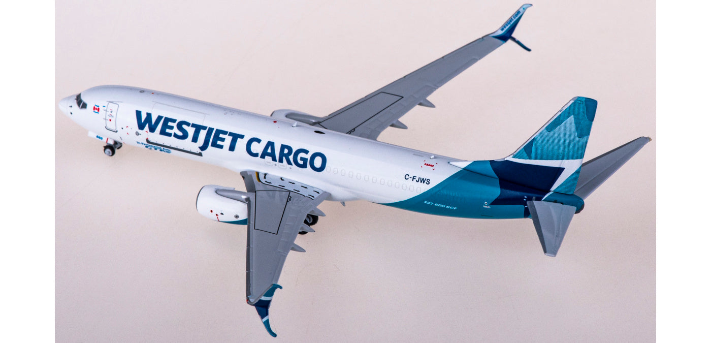 1:400 NG Models NG58139 WestJet Cargo Boeing 737-800 C-FJWS+Free Tractor