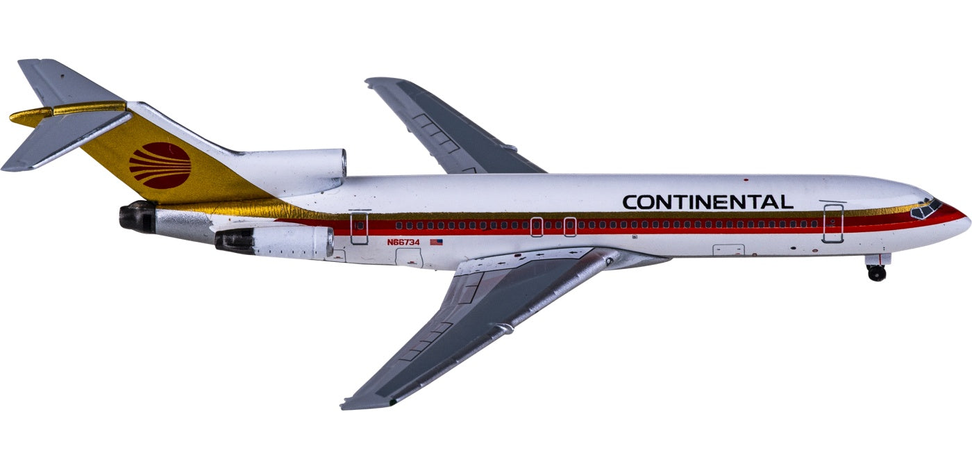 1:400 AeroClassics AC411106 Continental Airlines Boeing 727-200 N66734 Aircraft Model+Free Tractor