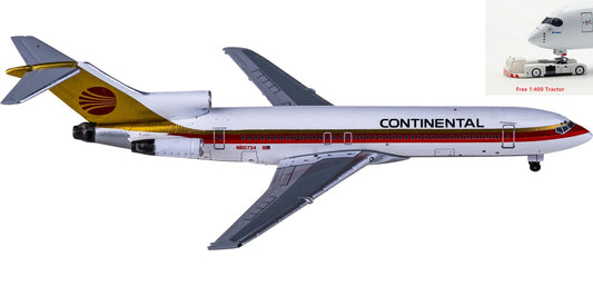 1:400 AeroClassics AC411106 Continental Airlines Boeing 727-200 N66734 Aircraft Model+Free Tractor