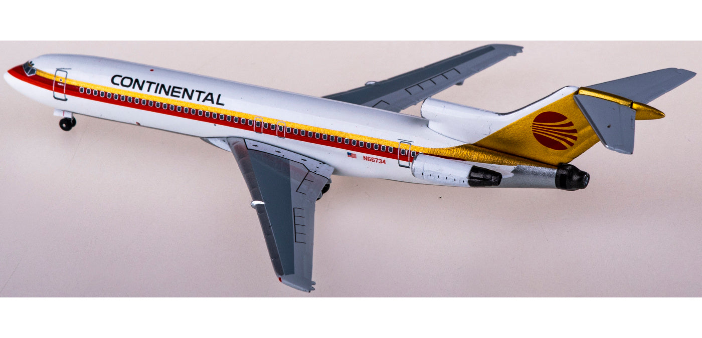 1:400 AeroClassics AC411106 Continental Airlines Boeing 727-200 N66734 Aircraft Model+Free Tractor