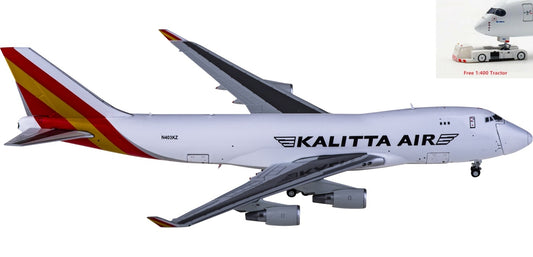 1:400 JC Wings LH4263C Kalitta Air Boeing 747-400F N403KZ+Free Tractor