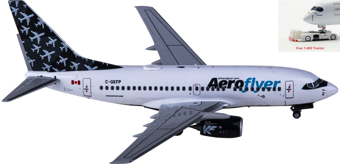1:400 NG Models NG76008 Aeroflyer Boeing 737-600 C-GKFP+Free Tractor