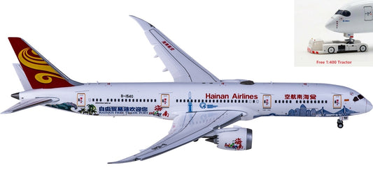 1:400 JC Wings XX4283A Hainan Airlines Boeing 787-9 B-1540 "Flaps Down" Aircraft Model+Free Tractor