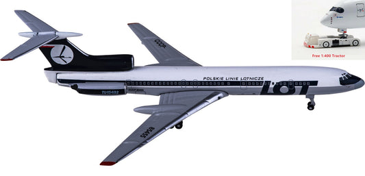 1:400 AeroClassics AC411190 LOT Tupolev Tu-154 CCCP-85455 Aircraft Model+Free Tractor