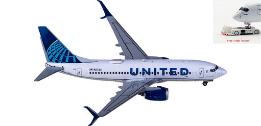 1:400 Geminijets GJUAL2024 United Airlines Boeing 737-700 N21723+Free Tractor