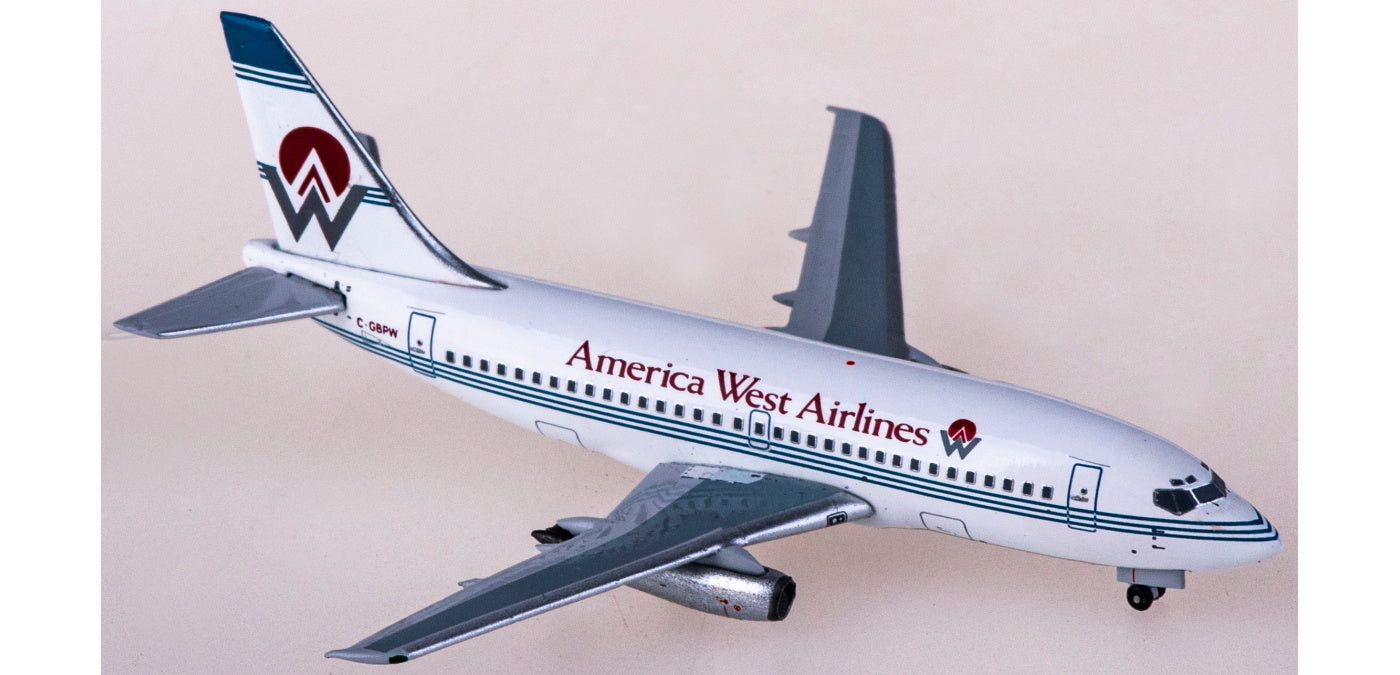 1:400 AeroClassics AC411112 America West Airlines Boeing 737-200 C-GBPW Aircraft Model+Free Tractor