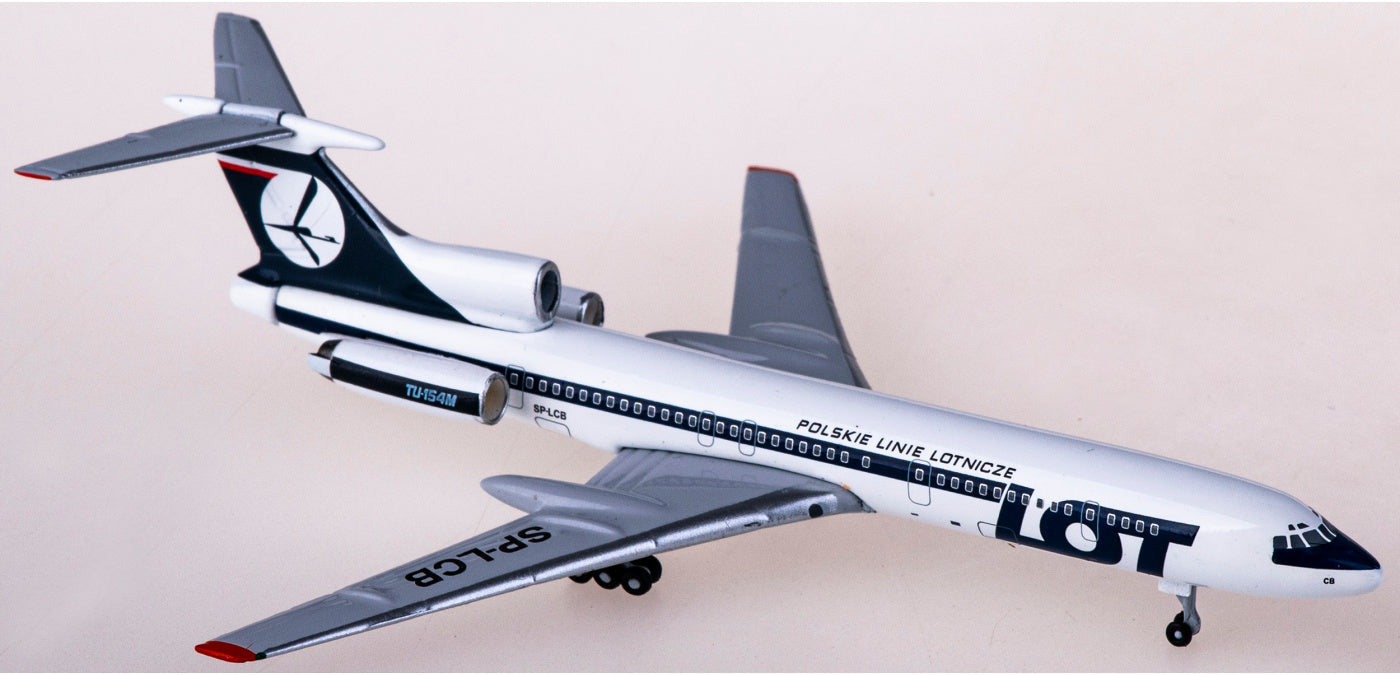 1:400 AeroClassics AC411191 LOT Tupolev Tu-154 SP-LCB Aircraft Model+Free Tractor