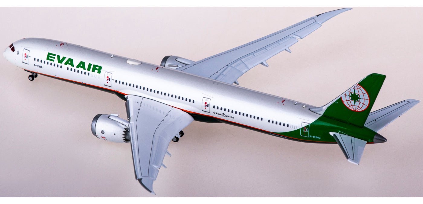 1:400 JC Wings XX4190A EVA Air Boeing 787-10 Dreamliner B-17802 "Flaps Down" Aircraft Model+Free Tractor
