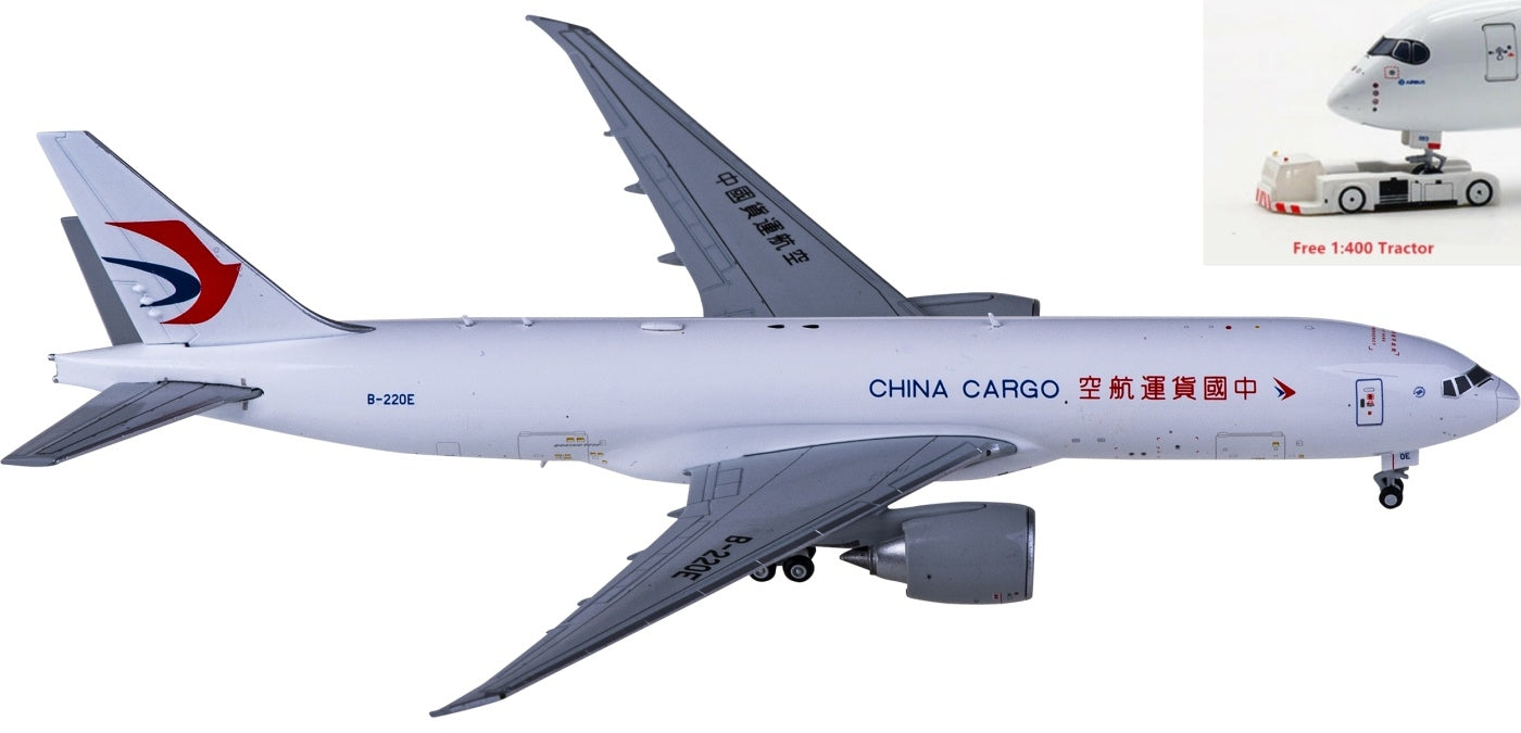 1:400 JC Wings XX4491 China Cargo Airlines Boeing 777-200LRF B-220E+Free Tractor