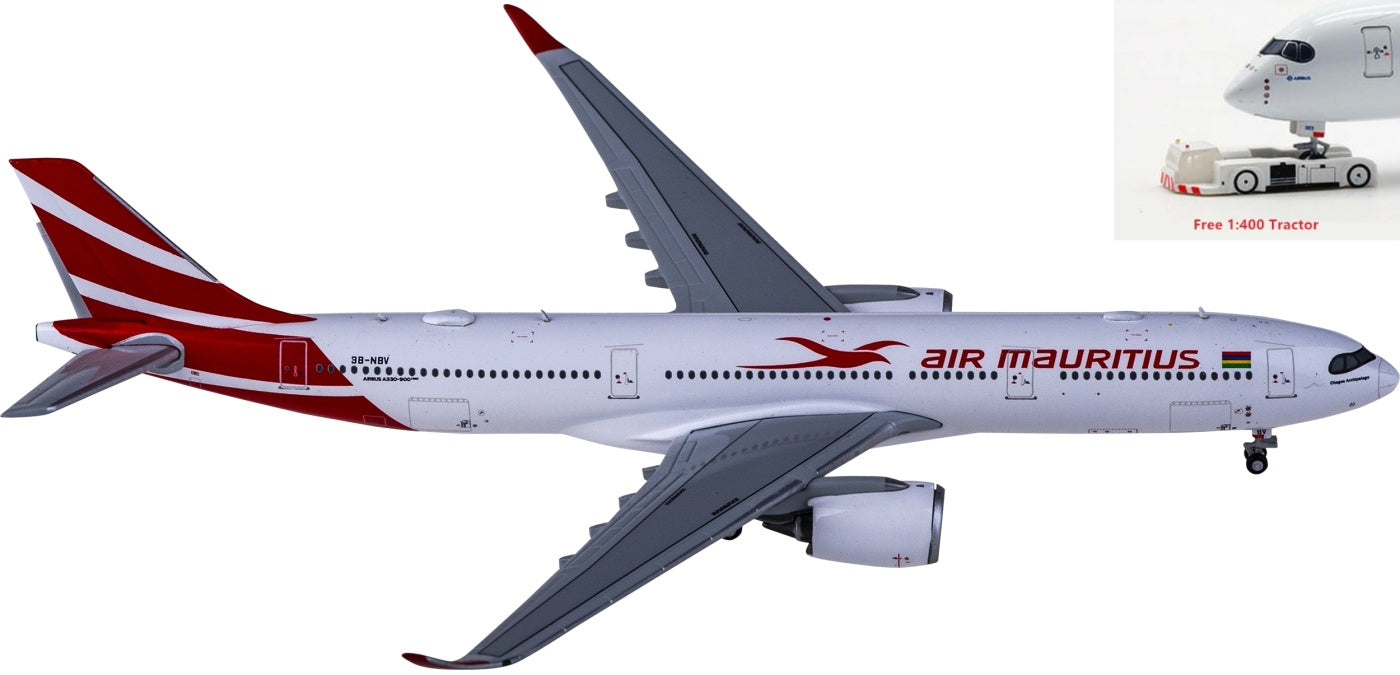 1:400 JC Wings XX4169 Air Mauritius Airbus A330-900neo 3B-NBV+Free Tractor