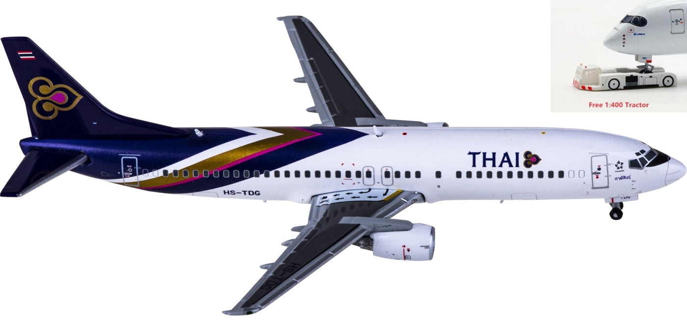 1:400 JC Wings XX4989 Thai Airways Boeing 737-400 HS-TDG+Free Tractor