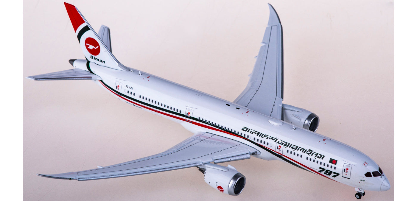 1:400 JC Wings XX4281A Biman Boeing 787-9 Dreamliner S2-AJX "Flaps Down" Aircraft Model+Free Tractor