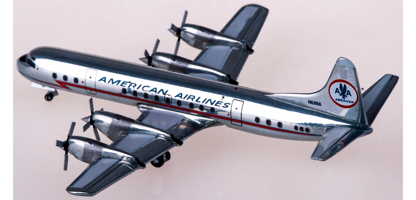 1:400 Geminijets GJAAL1718 American Airlines Lockheed L-188A Electra N6118A+Free Tractor