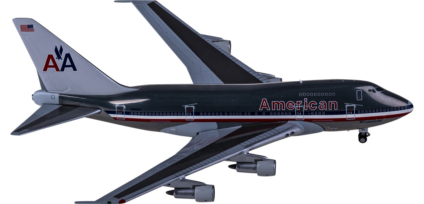 1:400 JC Wings XX4965 American Airlines Boeing 747SP N602AA Aircraft Model+Free Tractor