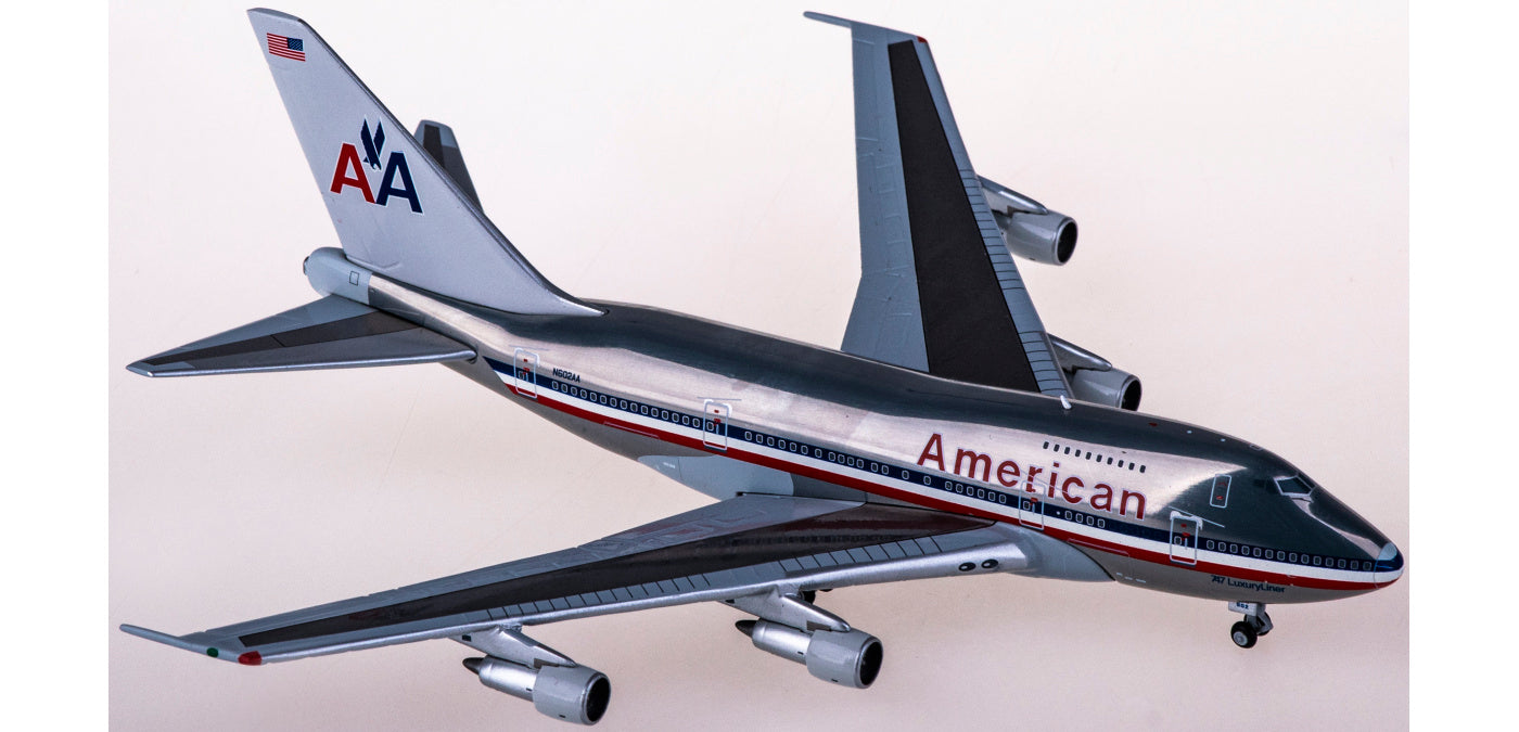 1:400 JC Wings XX4965 American Airlines Boeing 747SP N602AA Aircraft Model+Free Tractor