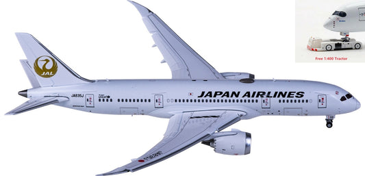 1:400 JC Wings SA4001 Japan Airlines Boeing 787-8 JA835J Aircraft Model+Free Tractor