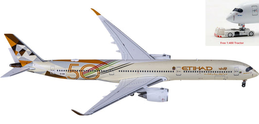 1:400 JC Wings XX4496 Etihad Airways Airbus A350-1000XWB A6-XWB+Free Tractor