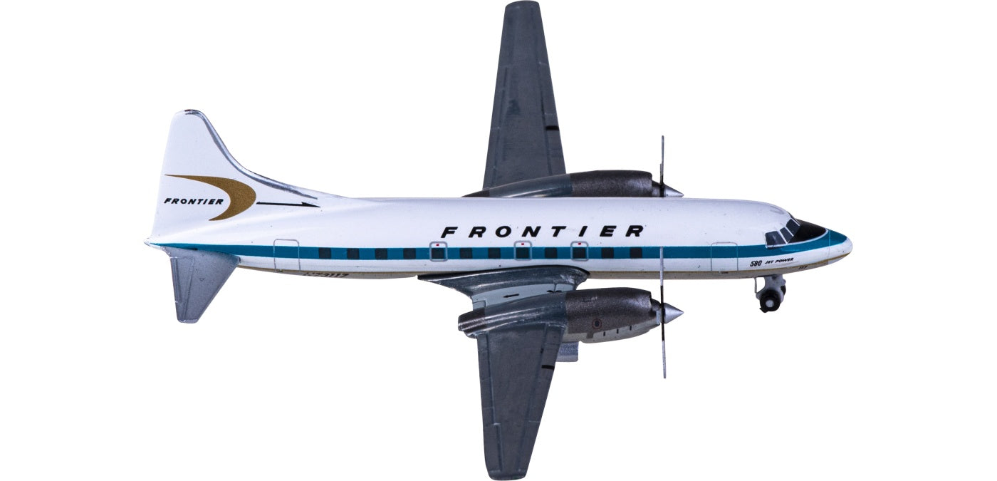 (Rare)1:400 Geminijets GJFFT1263 Frontier Airlines Convair CV-580 N73117+Free Tractor