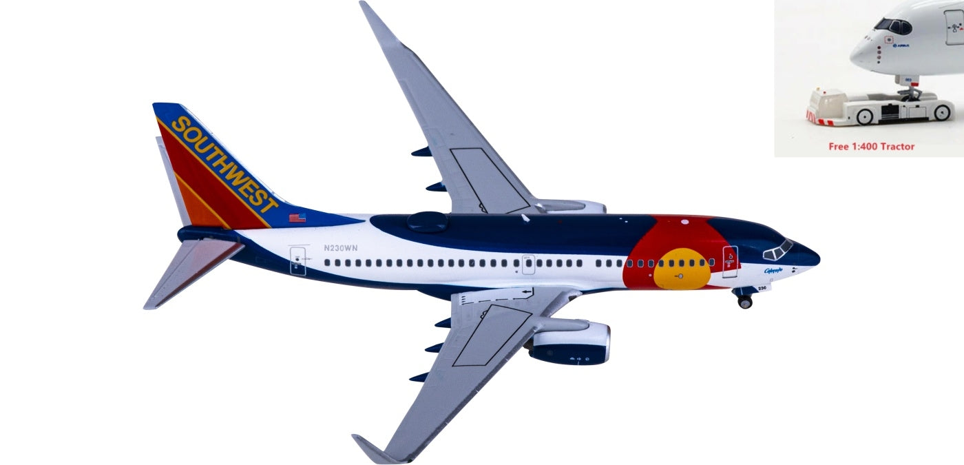 1:400 NG Models NG77020 Southwest Airlines Boeing 737-700 N230WN+Free Tractor