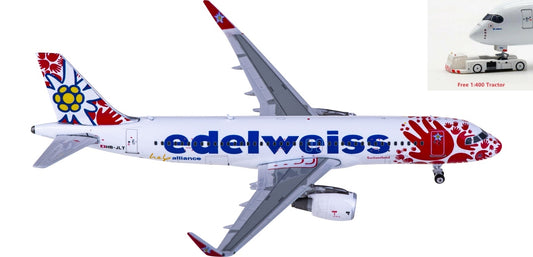 1:400 Phoenix PH11766 Edelweiss Air Airbus A320 HB-JLT+Free Tractor