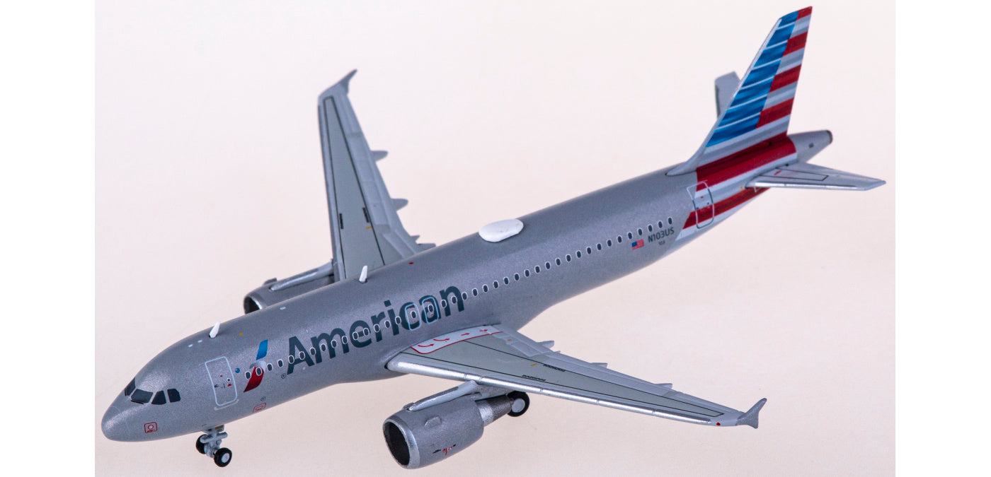 1:400 Geminijets GJAAL2085 American Airlines Airbus A320 N103US Aircraft Model+Free Tractor
