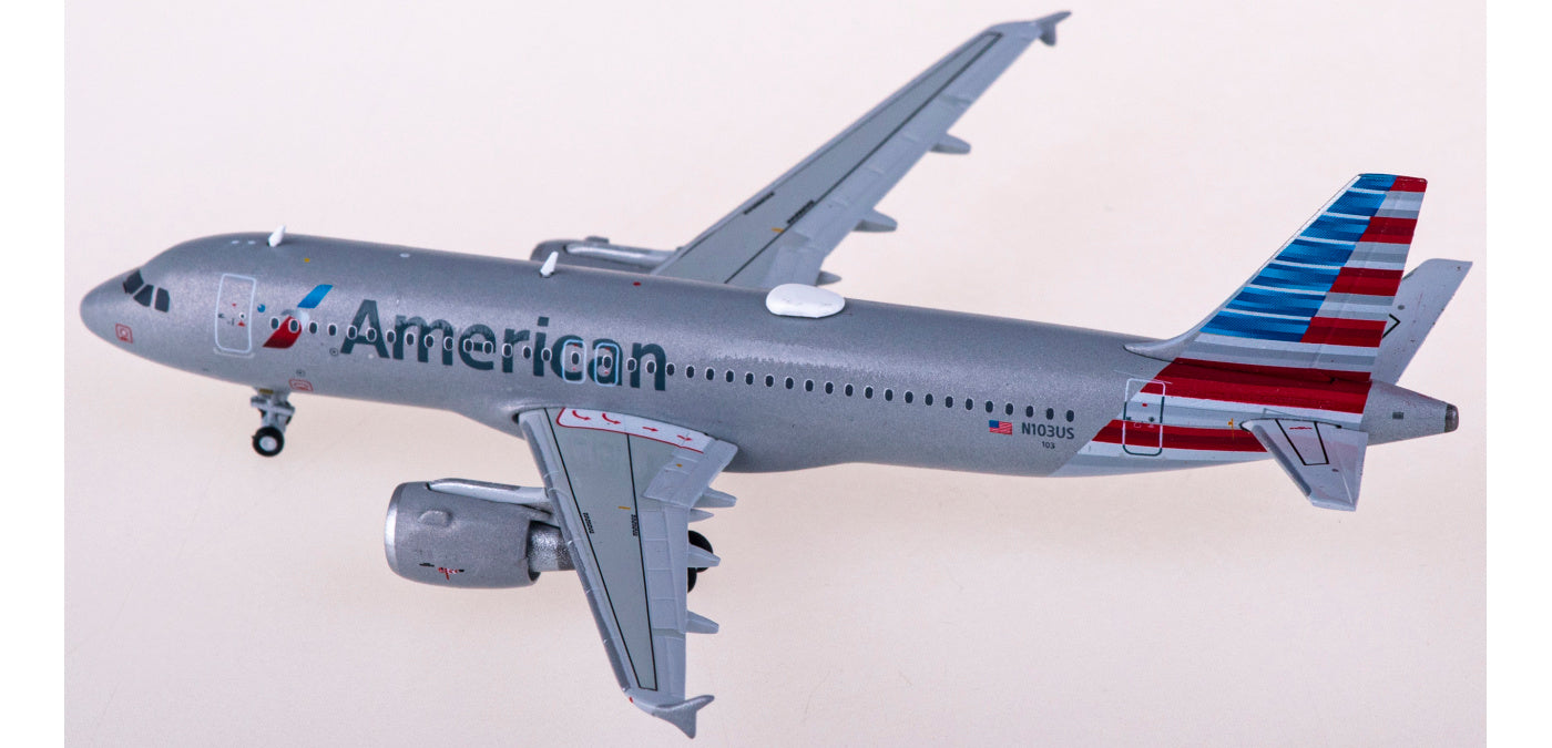 1:400 Geminijets GJAAL2085 American Airlines Airbus A320 N103US Aircraft Model+Free Tractor