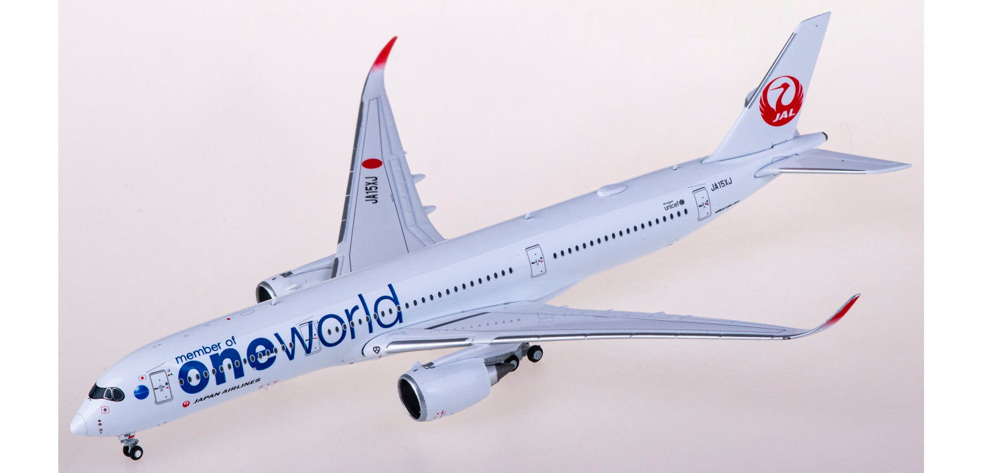 1:400 JC Wings SA4003 Japan Airlines Airbus A350-900XWB JA15XJ "ONE WORLD" Aircraft Model+Free Tractor