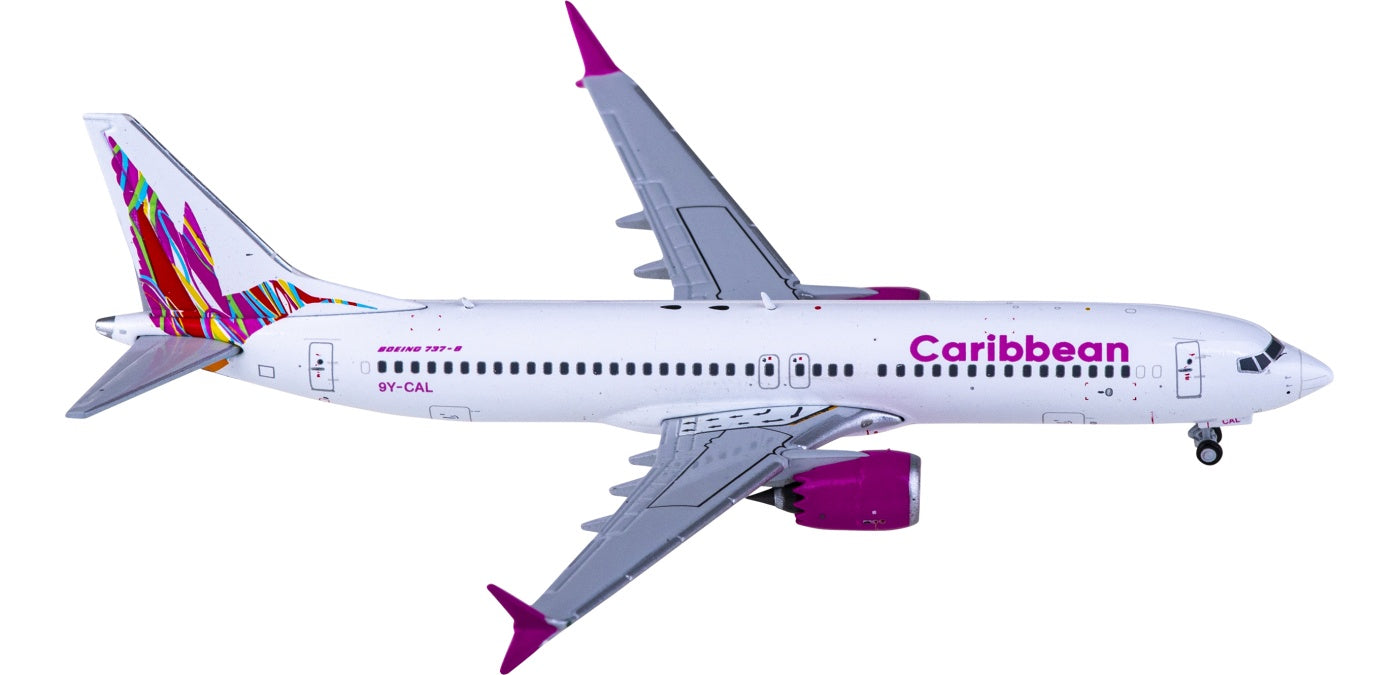 1:400 Geminijets GJBWA2121 Caribbean Airlines Boeing 737 MAX 8 9Y-CAL+Free Tractor