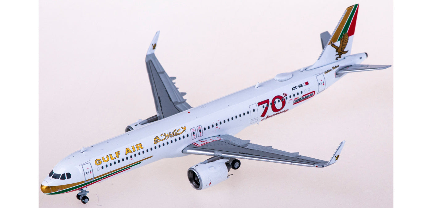 1:400 JC Wings XX4894 Gulf Air Airbus A321neo A9C-NB+Free Tractor