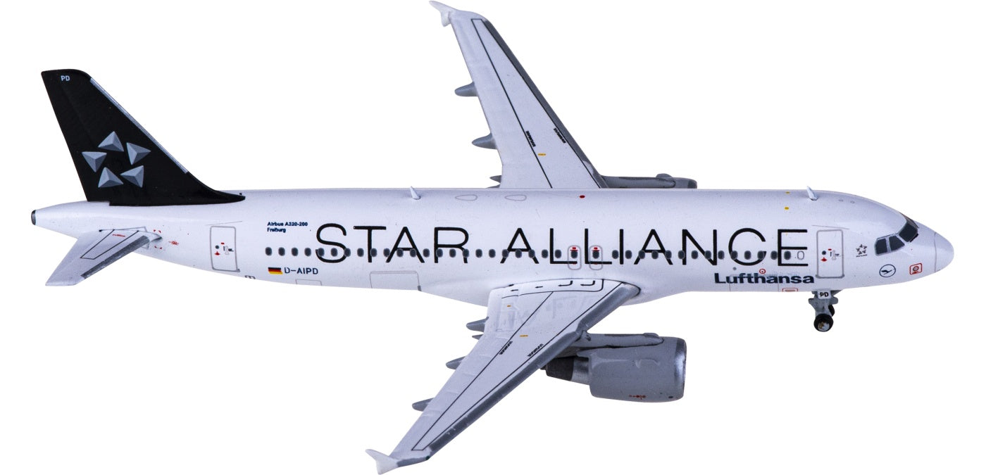 1:400 JC Wings XX4077 Lufthansa Airbus A320 D-AIPD "STAR ALLIANCE" Aircraft Model+Free Tractor