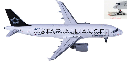 1:400 JC Wings XX4077 Lufthansa Airbus A320 D-AIPD "STAR ALLIANCE" Aircraft Model+Free Tractor