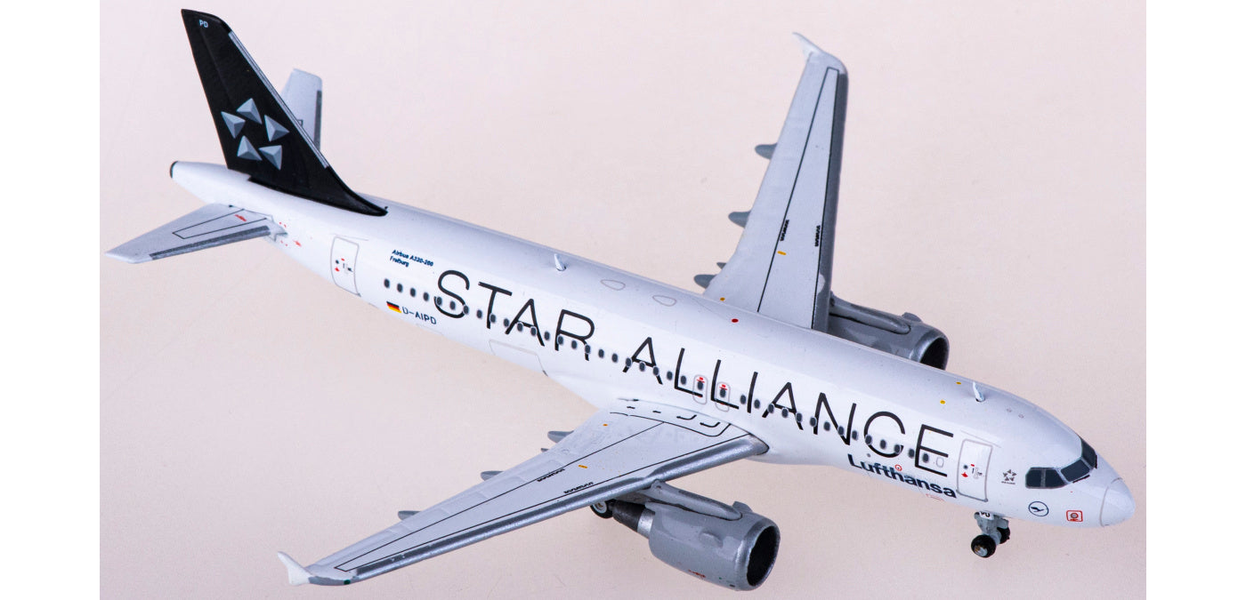 1:400 JC Wings XX4077 Lufthansa Airbus A320 D-AIPD "STAR ALLIANCE" Aircraft Model+Free Tractor