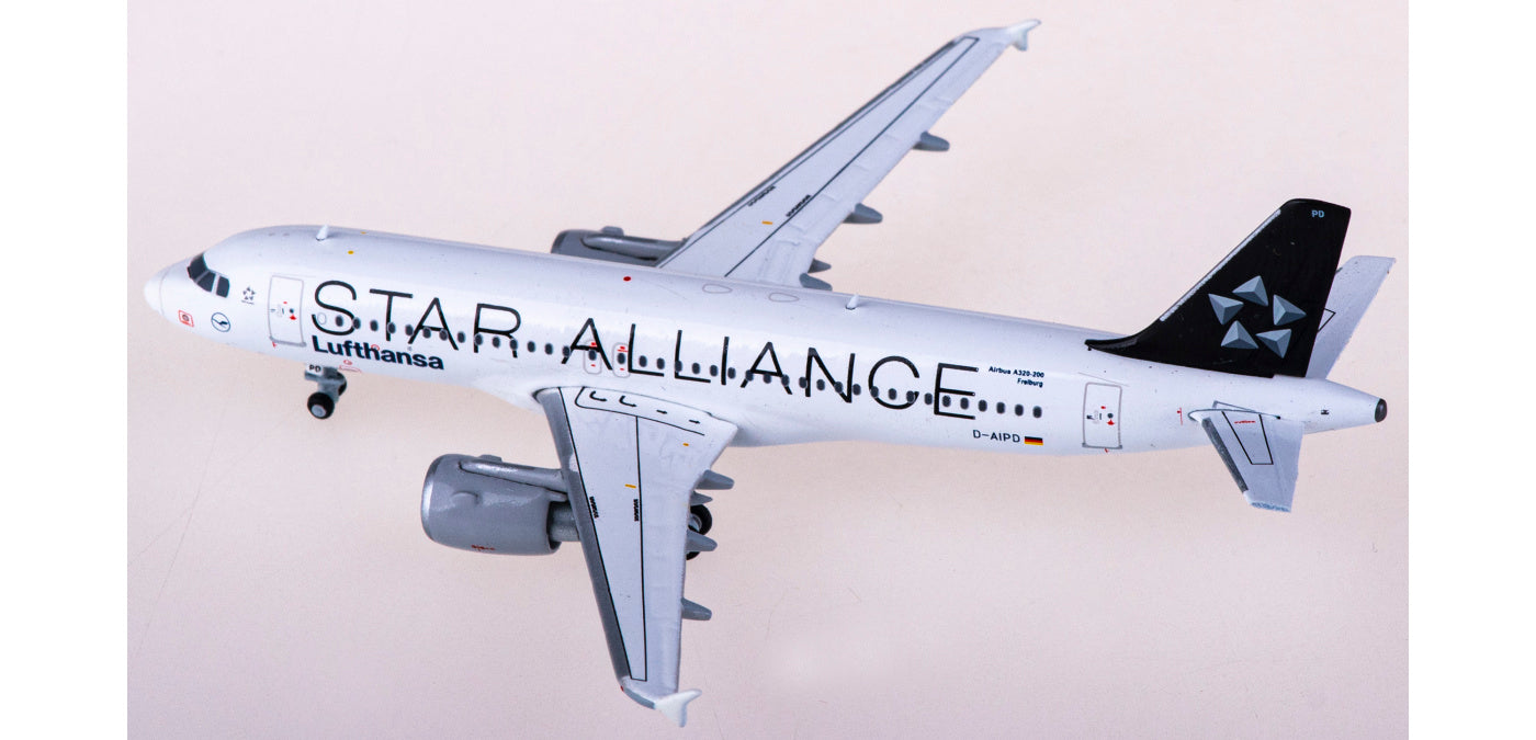 1:400 JC Wings XX4077 Lufthansa Airbus A320 D-AIPD "STAR ALLIANCE" Aircraft Model+Free Tractor