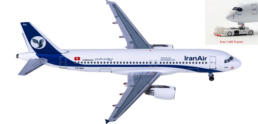 1:400 AeroClassics AC411170 Iran Air Airbus A320 TS-INA Aircraft Model+Free Tractor