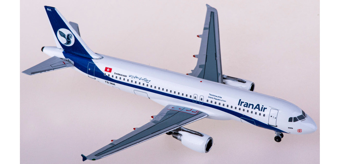 1:400 AeroClassics AC411170 Iran Air Airbus A320 TS-INA Aircraft Model+Free Tractor