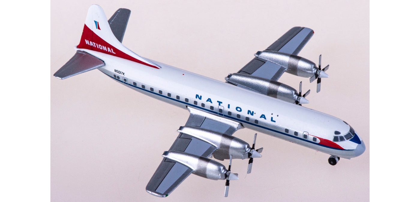 1:400 AeroClassics AC411127 National Airlines Lockheed L-188 Electra N5017K Aircraft Model+Free Tractor