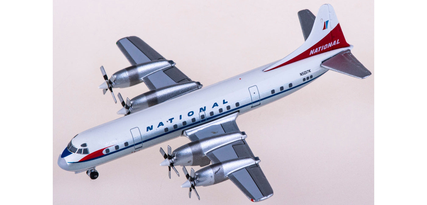 1:400 AeroClassics AC411127 National Airlines Lockheed L-188 Electra N5017K Aircraft Model+Free Tractor