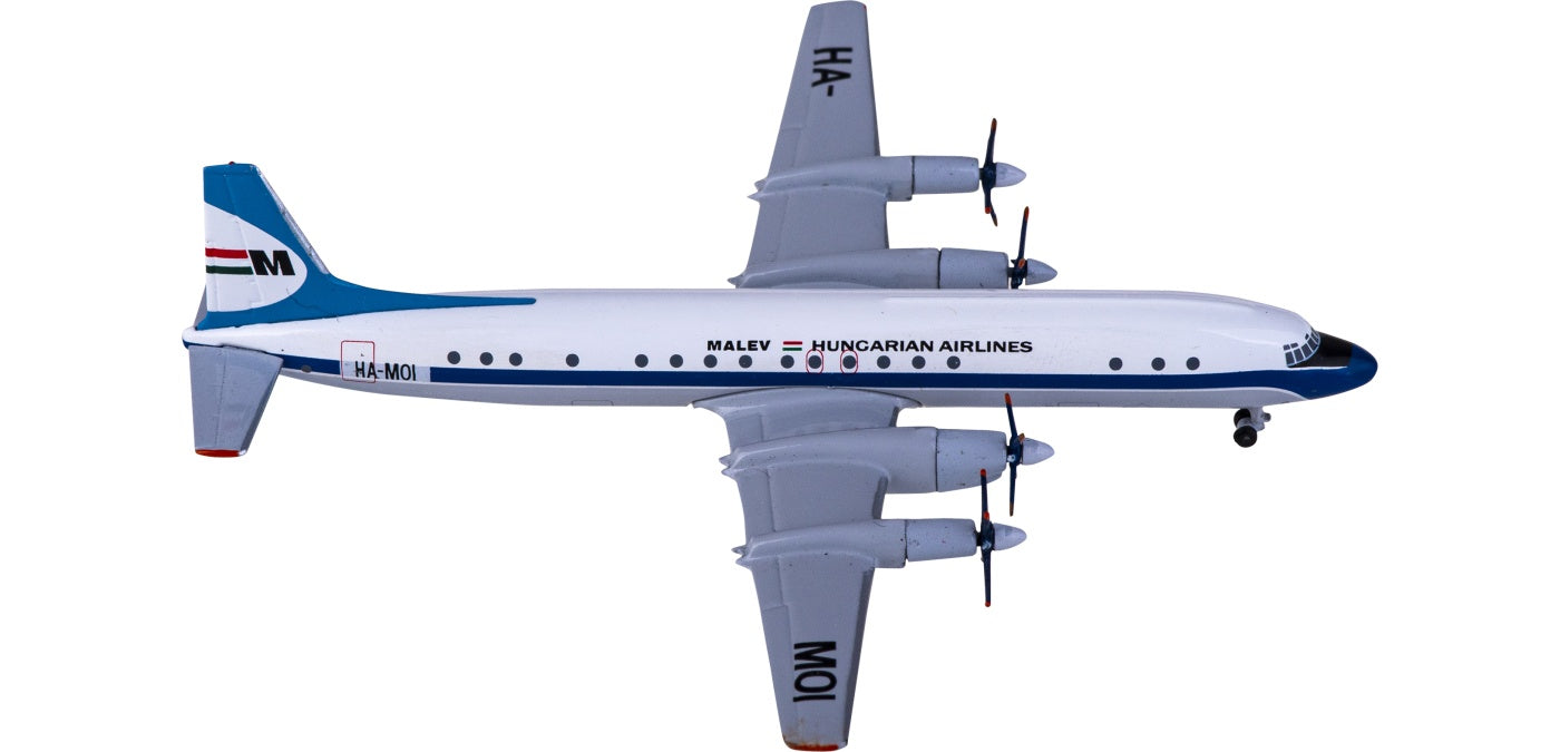 1:400 AeroClassics AC411093 Malév Ilyushin Il-18 HA-MOI Aircraft Model+Free Tractor