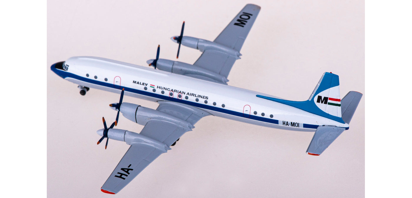 1:400 AeroClassics AC411093 Malév Ilyushin Il-18 HA-MOI Aircraft Model+Free Tractor