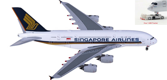 1:400 Phoenix PH04469 Singapore Airlines Airbus A380 9V-SKW+Free Tractor