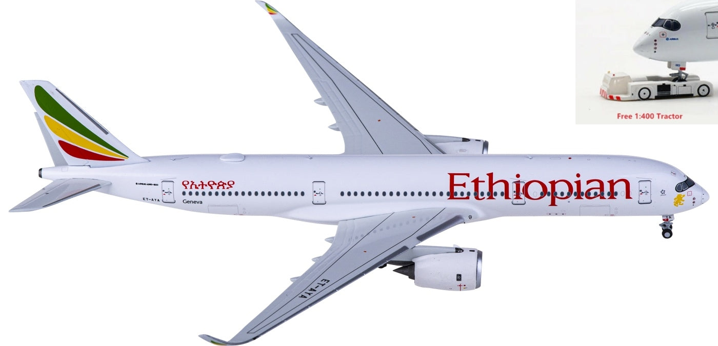 1:400 NG Models NG39042 Ethiopian Airlines Airbus A350-900 ET-AYA+Free Tractor