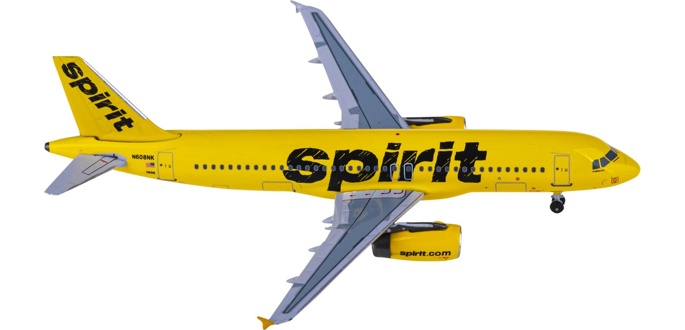 1:400 AeroClassics AC411171 Spirit Airlines Airbus A320 N608NK Aircraft Model+Free Tractor