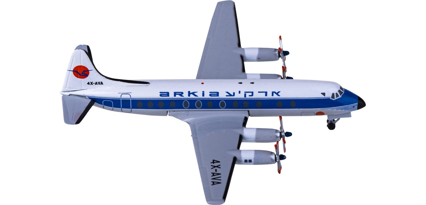 1:400 AeroClassics AC411040A Arkia Vickers Viscount 800 4X-AVA Aircraft Model+Free Tractor