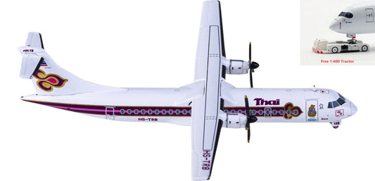 1:400 JC Wings LH4240 Thai Airways ATR-72 HS-TRB Aircraft Model+Free Tractor
